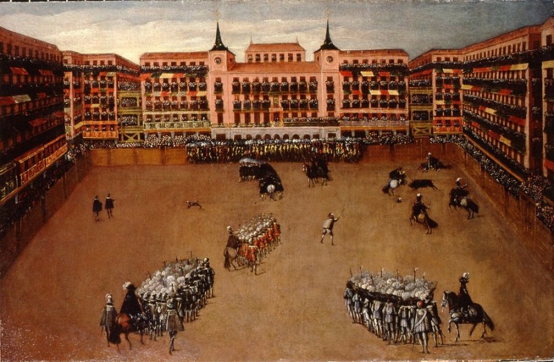 Festejo taurino real en la Plaza Mayor en 1664 Memoria de Madrid