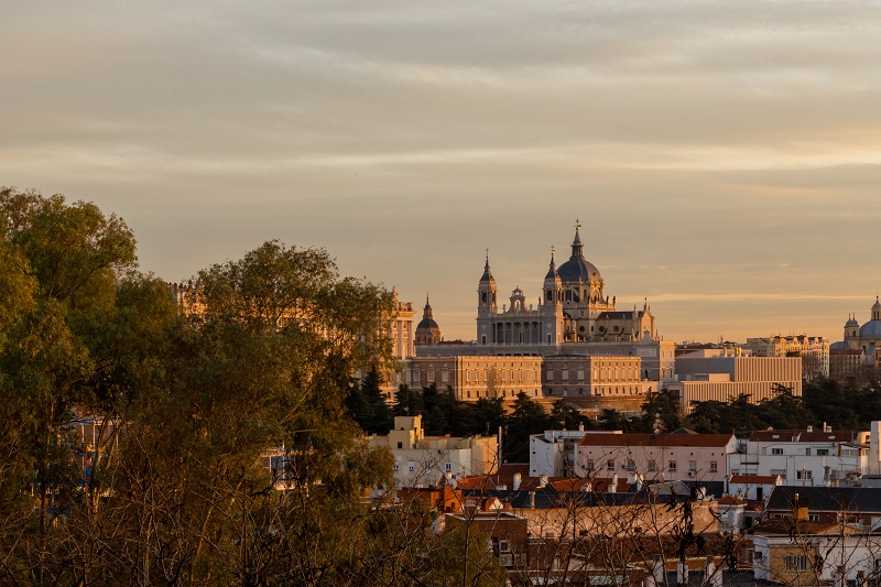 vista perfil madrid mirador panoramica perspectiva vistas catedral mueso colecciones reales palacio