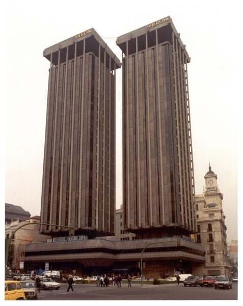 Torres de colon jerez estado inicial MAdrid rascacielos skyline Antonio Lamela