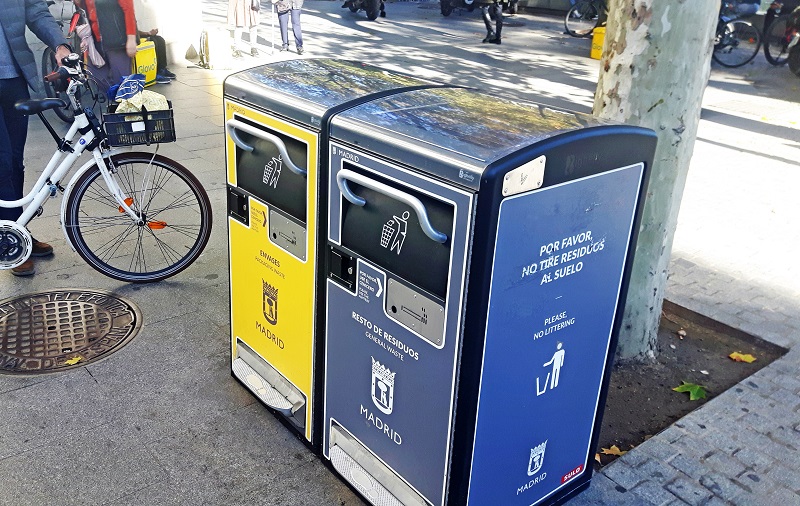 smart city ciudad madrid mobiliario urbano papeleras inteligentes sensorizadas